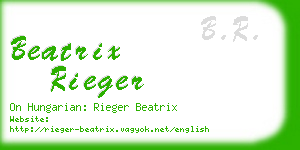 beatrix rieger business card